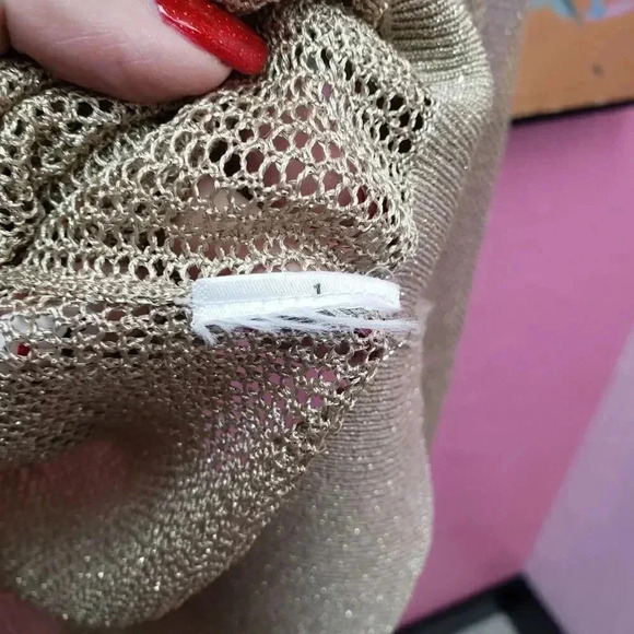 MICHAEL Michael Kors Gold Mesh Zip Up Hoodie - Picture 3 of 5